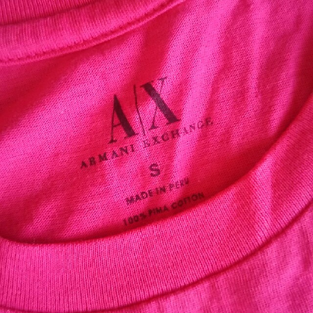 ARMANI EXCHANGE(アルマーニエクスチェンジ)のARMANI X  ピンクTシャツ Sサイズ 新品 レディースのトップス(Tシャツ(半袖/袖なし))の商品写真