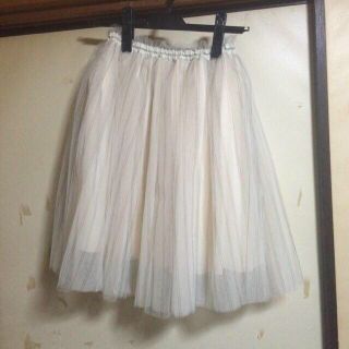 スナイデル(SNIDEL)のストライプ柄チュールスカート♡(ひざ丈スカート)