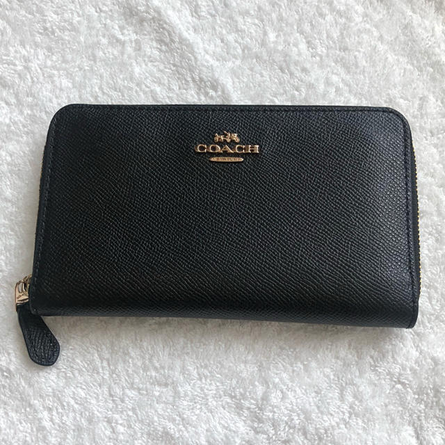 COACH(コーチ)の傷汚れ無し 美品 コーチ 長財布 黒 COACH  レディースのファッション小物(財布)の商品写真