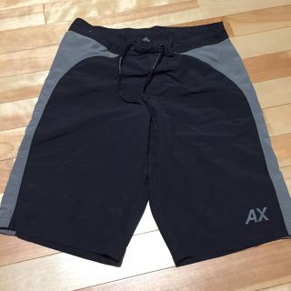 アルマーニエクスチェンジ(ARMANI EXCHANGE)のアルマーニエクスチェンジ  メンズサーフパンツ 黒×グレー(水着)