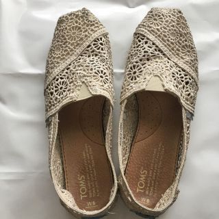 トムズ(TOMS)のTOMS スリッポン レース 白(スリッポン/モカシン)