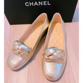 シャネル(CHANEL)のらんらんハウス様専用★シャネルパンプス サイズ36C 色ゴールド(ハイヒール/パンプス)