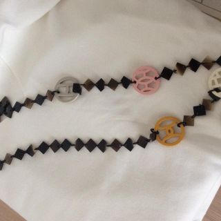 エルメス(HERMES)のエルメス バッファローホーンネックレス 美品(ネックレス)