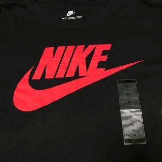 ナイキ(NIKE)のNY購入 新品 NIKE ナイキ ロングTシャツ XL ブラック黒赤 ブラック(Tシャツ/カットソー(七分/長袖))