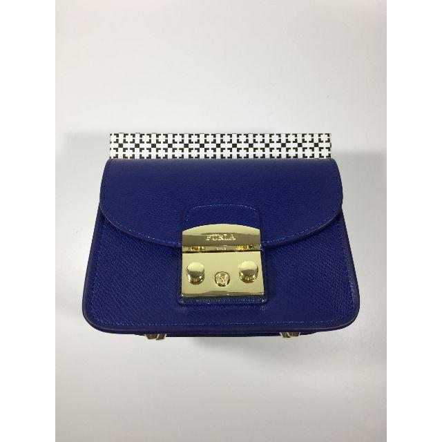 FURLA - 「美品」FURLA フルラ メトロポリス ショルダーバッグ　レディース　ネイビー