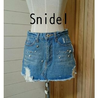 スナイデル(SNIDEL)の値下げ ¥4000→¥3500 Snidel デニム超ミニスカート(ミニスカート)