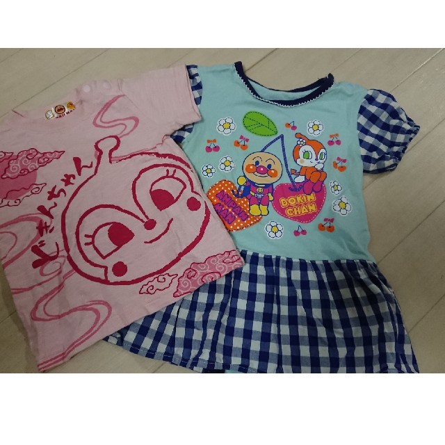 アンパンマン(アンパンマン)のアンパンマンワンピースとTシャツ キッズ/ベビー/マタニティのキッズ服女の子用(90cm~)(ワンピース)の商品写真