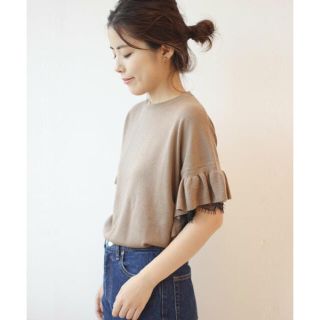 スピックアンドスパン(Spick & Span)のSpick&Span【L'eclair】フリルレーストップス(カットソー(半袖/袖なし))