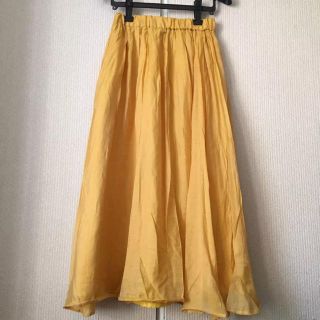 ダブルクローゼット(w closet)のw closet イエロー ロングスカート(ロングスカート)