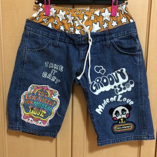 ラブレボリューション(LOVE REVOLUTION)のラブレボ ラブレボリューション ハーフパンツ デニム パンダ 160 グラグラ(パンツ/スパッツ)