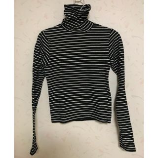 アメリカンアパレル(American Apparel)のAmerican Apparel ボーダータートルネックTシャツ(Tシャツ(長袖/七分))