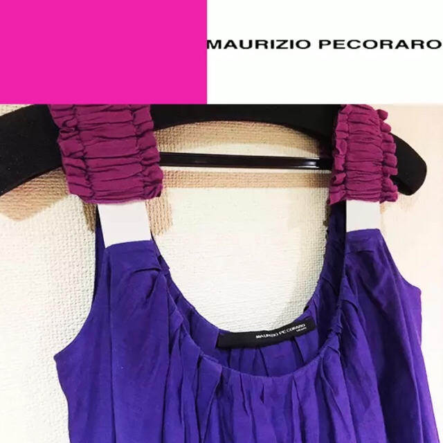 MAURIZIO PECORARO(マウリツィオペコラーロ)の★MAURIZIO PECORARO 春色コットンシルクワンピース★ レディースのワンピース(ひざ丈ワンピース)の商品写真