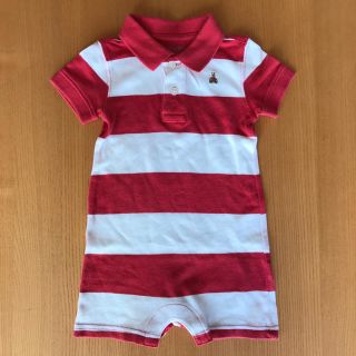 ベビーギャップ(babyGAP)のbabyGAP ボーダーロンパース  サイズ70(ロンパース)