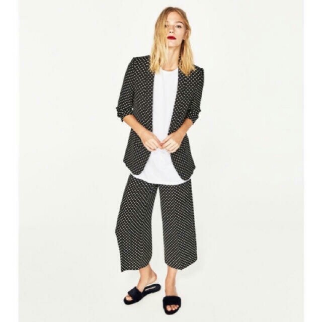 ZARA - ZARA ドット ワイドパンツ 完売品 新品 L
