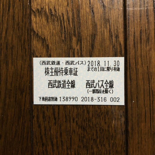 埼玉西武ライオンズ(サイタマセイブライオンズ)の西武ホールディングス 株主優待 乗車券10枚 チケットの乗車券/交通券(鉄道乗車券)の商品写真