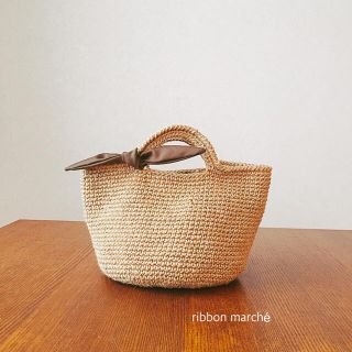 大人気♡ribbon marché bag♡大人ブラウン☺︎(バッグ)