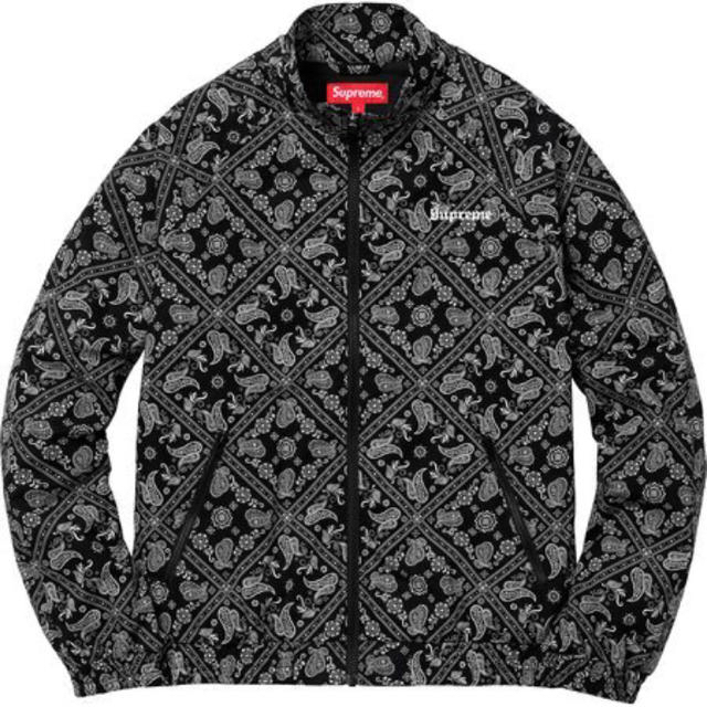 希少 L Supreme Bandana Track Jacket Black