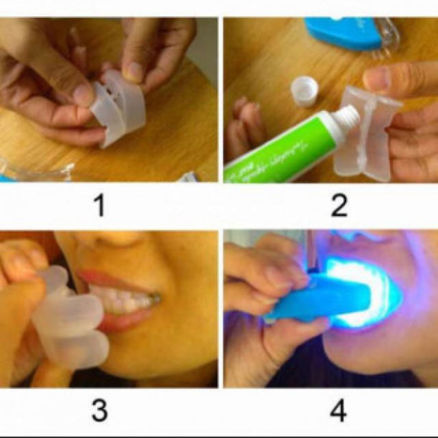 歯のホワイトニング ライト　ジェル2本/ウスピース/電池/付いてます コスメ/美容のオーラルケア(その他)の商品写真