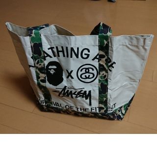 ステューシー(STUSSY)のA BATHING APE×STUSSY トートバック(トートバッグ)