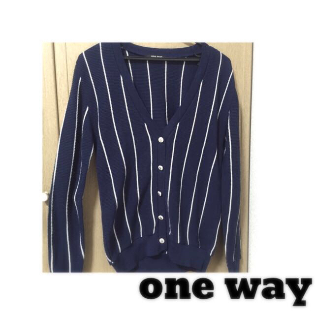 one*way(ワンウェイ)のoneway ストライプカーディガン レディースのトップス(カーディガン)の商品写真