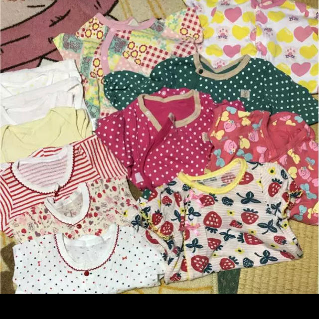 ANAP Kids(アナップキッズ)の女の子ロンパース&肌着まとめ売り♪ キッズ/ベビー/マタニティのベビー服(~85cm)(ロンパース)の商品写真