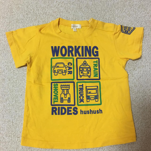 HusHush(ハッシュアッシュ)のHUSHUSH ハッシュアッシュ キッズベビー 半袖Tシャツ イエロー 90cm キッズ/ベビー/マタニティのキッズ服男の子用(90cm~)(Tシャツ/カットソー)の商品写真