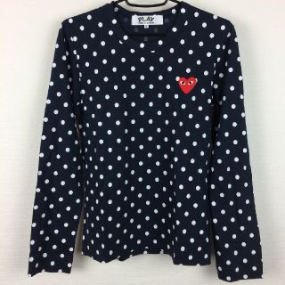 コムデギャルソン(COMME des GARCONS)の新品同様品 プレイコムデギャルソン 長袖カットソー レディース ネイビー S(カットソー(長袖/七分))