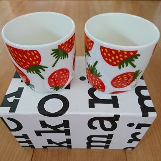 マリメッコ(marimekko)のマリメッコ マンシッカラテマグ いちご(グラス/カップ)