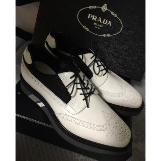 プラダ(PRADA)のPRADA レザープラットフォームダービーシューズ (ドレス/ビジネス)