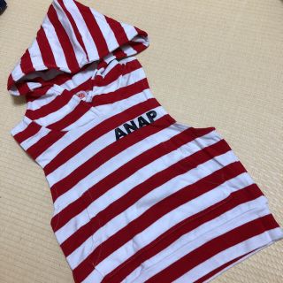 アナップキッズ(ANAP Kids)のANAP KIDS  ノースリパーカー スカパンセット(Tシャツ/カットソー)