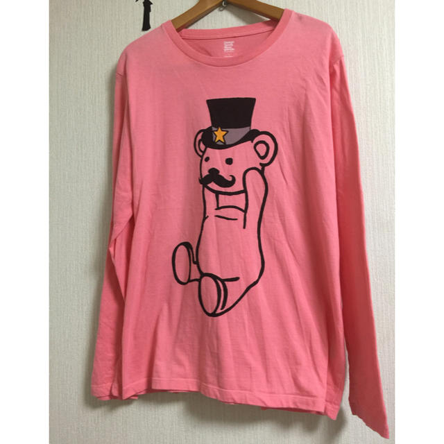 Design Tshirts Store graniph(グラニフ)のmarusanさま専用 グラニフ クマ ピンク ヒゲ メンズのトップス(Tシャツ/カットソー(七分/長袖))の商品写真