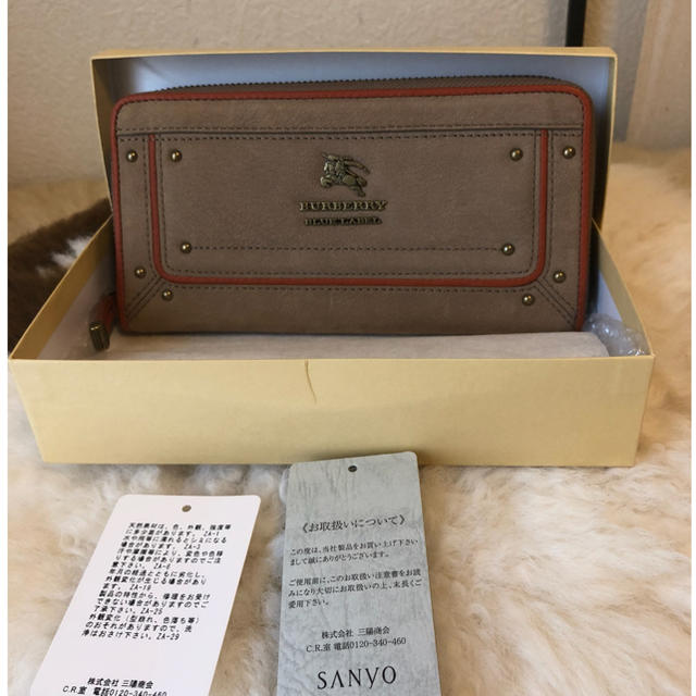 未使用バーバリーブルーレーベル高級レザー長財布♫ 特価商品 www