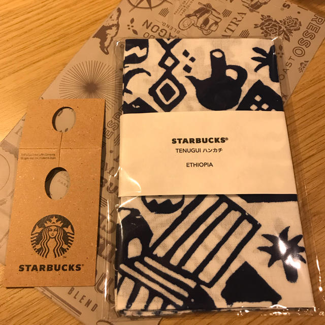 Starbucks Coffee(スターバックスコーヒー)のスターバックス TENUGUIハンカチ エチオピア 父の日 その他のその他(その他)の商品写真