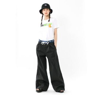 エックスガール(X-girl)のLOGO BELT WORK WIDE LEG PANTS(カジュアルパンツ)