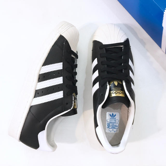 新品23adidas SS80s アディダス スーパースター80s 黒白T603