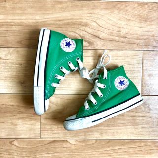 コンバース(CONVERSE)のコンバース☆ハイカット 17cm グリーン(スニーカー)