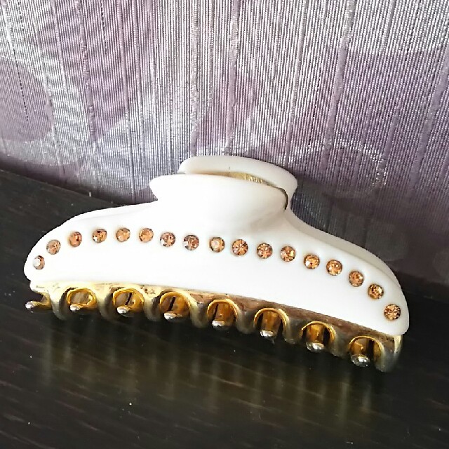 値下げ♡アッカ 中クリップ♡美品♡♡ホワイト&ブラウンの