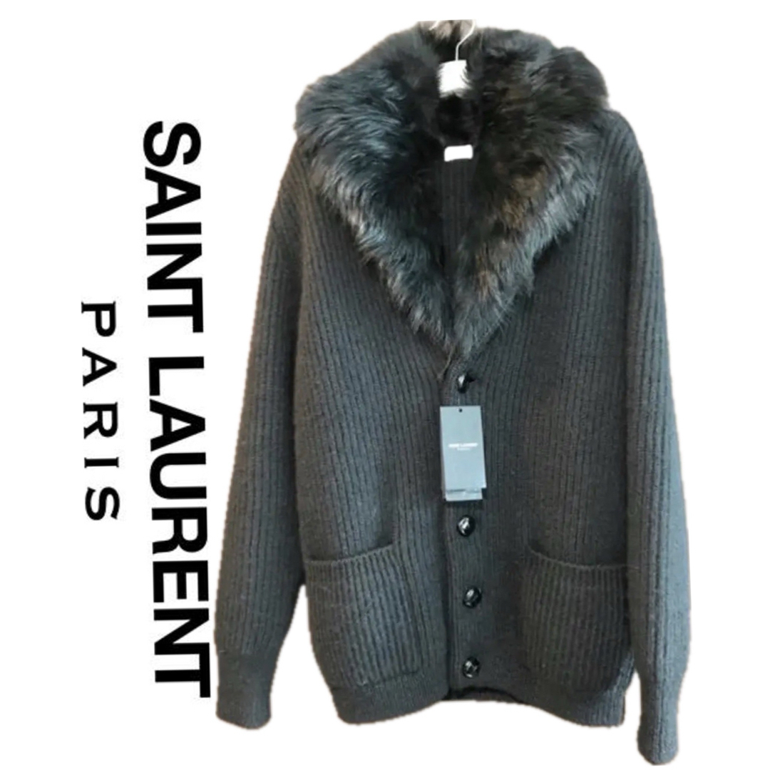 Saint Laurent(サンローラン)の【美品】16-17AW エディ期 サンローランパリ ムートンファーニットブルゾン メンズのジャケット/アウター(ブルゾン)の商品写真