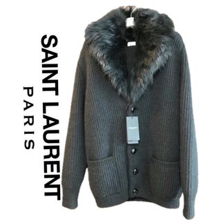 サンローラン(Saint Laurent)の【美品】16-17AW エディ期 サンローランパリ ムートンファーニットブルゾン(ブルゾン)