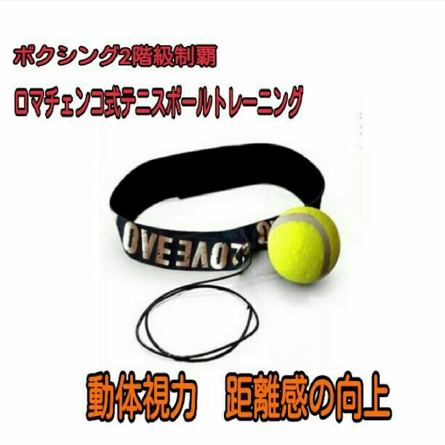 ロマチェンコ式トレーニング　ボクシングパンチングボール 打撃練習　テニスボール スポーツ/アウトドアのスポーツ/アウトドア その他(ボクシング)の商品写真