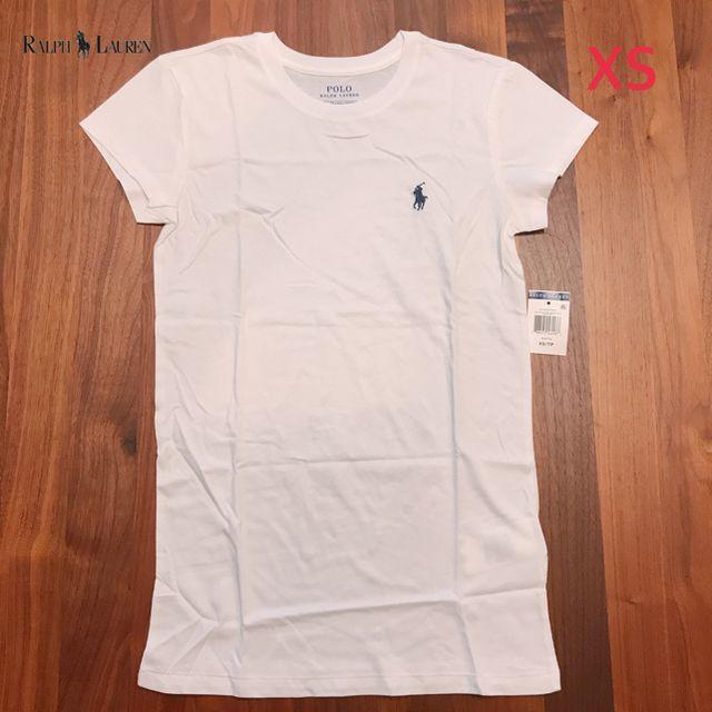 POLO RALPH LAUREN(ポロラルフローレン)のPOLO RALPH LAUREN　ホワイトワンポイントT　Ws（XS）　新品 レディースのトップス(Tシャツ(半袖/袖なし))の商品写真