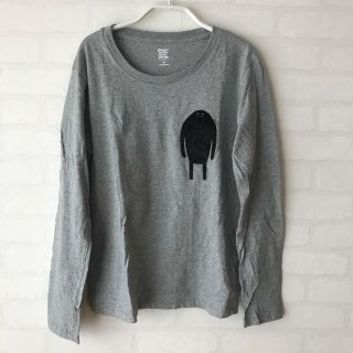 グラニフ(Graniph)のグラニフ ワッペン キャラクター 長袖 Tシャツ グレー(Tシャツ(長袖/七分))