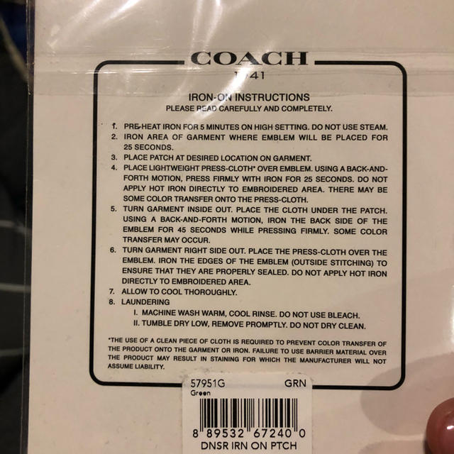 COACH(コーチ)の非売品 COACH プリントパッチ その他のその他(その他)の商品写真