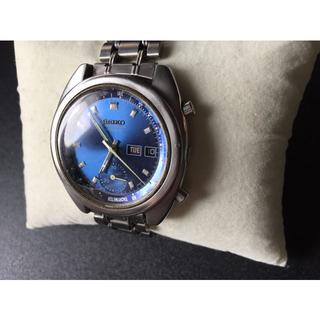 セイコー(SEIKO)のセイコー SEIKO シングルクロノグラフ 6139 1975年製　ブルー文字盤(腕時計(アナログ))