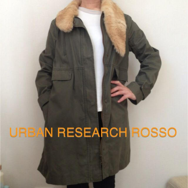 UR ROSSO ファー付きモッズコートジャケット/アウター
