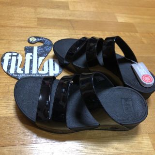 フィットフロップ(fitflop)のフィットプロップ fitflop サンダル 黒 ブラック US5 22センチ(サンダル)