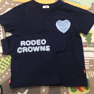 ロデオクラウンズ(RODEO CROWNS)のRODEO CROWNS お揃いデニムポケットTシャツ(s)キッズ(s)(その他)