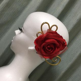 ☆バレエ バラとゴールドの髪飾り 赤 パキータ・キトリ☆ | 髪飾り