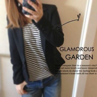 グラマラスガーデン(GLAMOROUS GARDEN)の黒シンプルJK(テーラードジャケット)