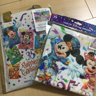 ディズニー(Disney)のレジャーシート＆ウォッシュタオル ディズニー35周年(キャラクターグッズ)